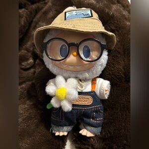 Pop Mart Labubu Cute Plush Toy with Glasses and Hat